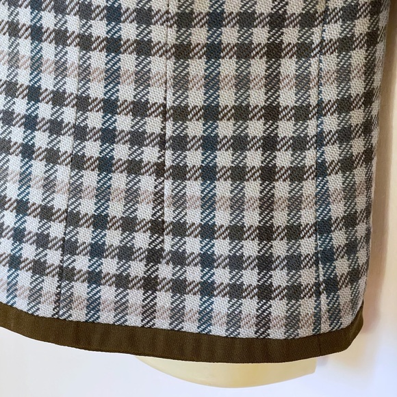 1980s ALFRED SUNG 🇨🇦 fully-lined wool plaid Chanel-style blazer, size 8 - Picture 6 of 13